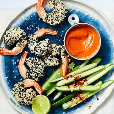Sesame Crusted Prawns