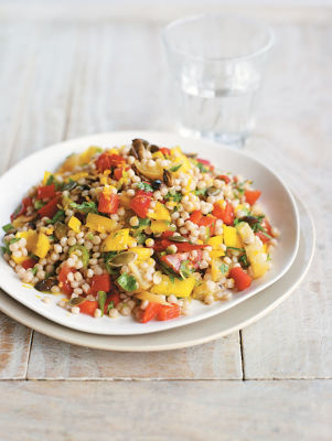 Couscous Salad With Peppers & Preserved Lemon