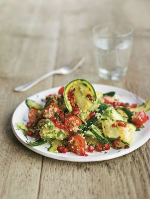 Quinoa, Courgette & Pomegranate Salad