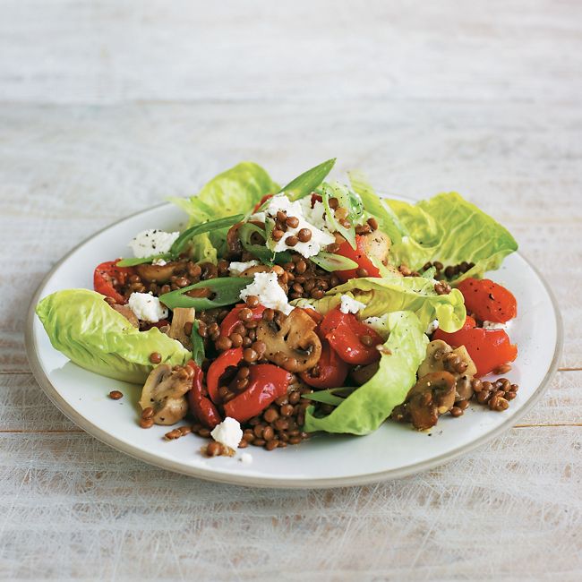 Lentil, Mushroom & Peppadew Pepper Salad