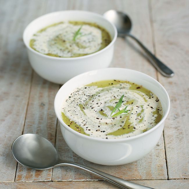 Lettuce, Pea & Tarragon Soup