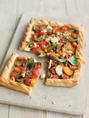 Pesto & Antipasti Puff Tart