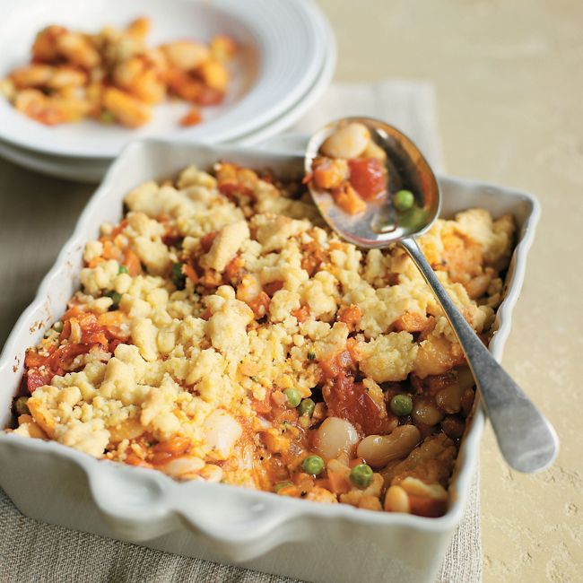 Butter Bean & Vegetable Nut Crumble