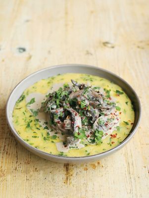Rustic Italian-style Mushrooms With Soft Polenta
