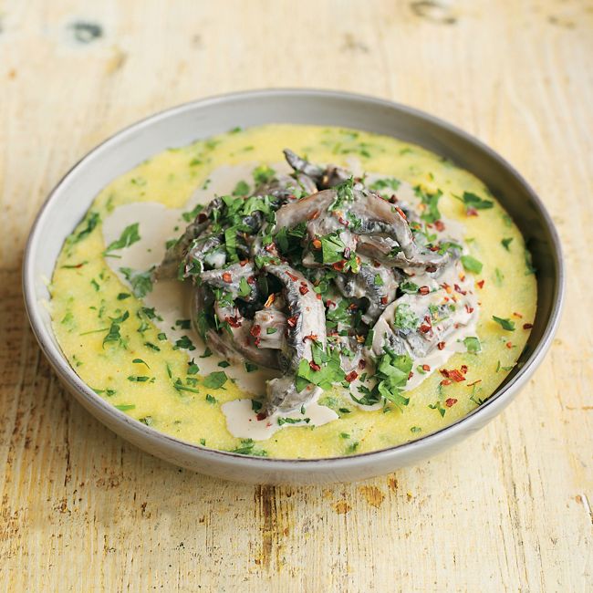 Rustic Italian-style Mushrooms With Soft Polenta