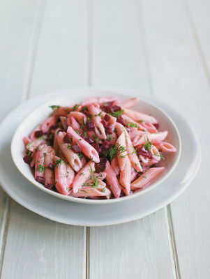 Beetroot Pasta With Herbs