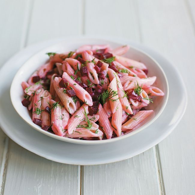 Beetroot Pasta With Herbs