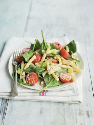 Spinach, Cherry Tomato & Blue Cheese Pasta Salad