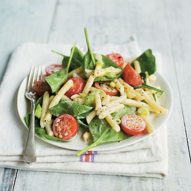 Spinach, Cherry Tomato & Blue Cheese Pasta Salad