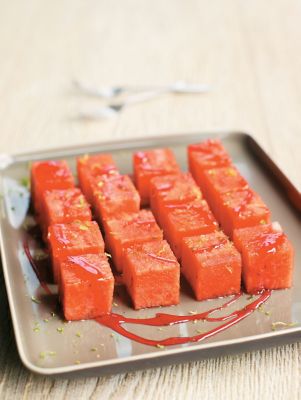 Watermelon, Lime & Grenadine Squares