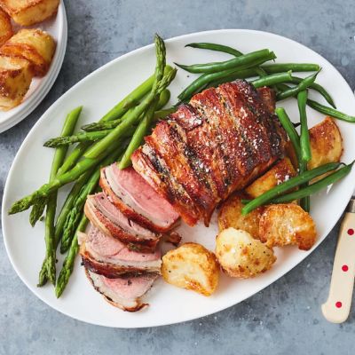 Bacon Wrapped Truffle Infused Sirloin Roast