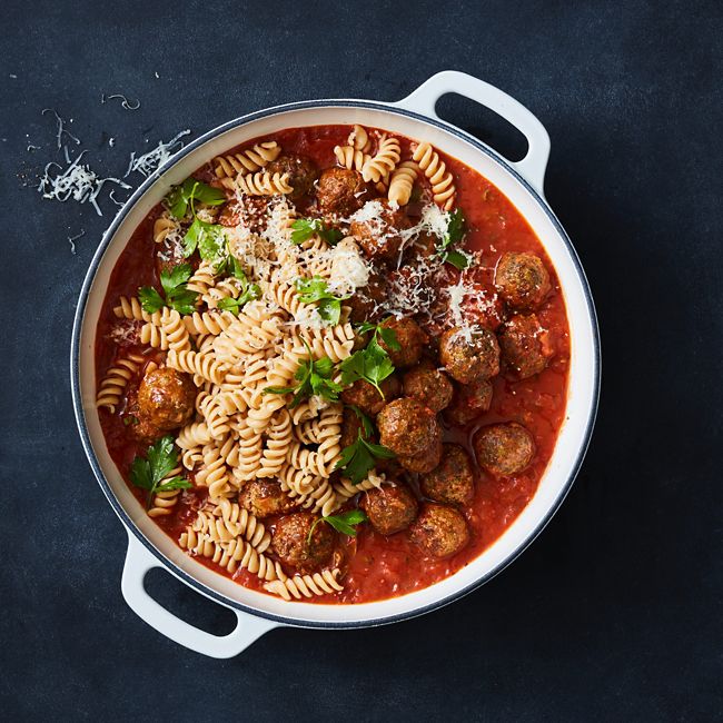 Beef & Veggie Meatball Pasta