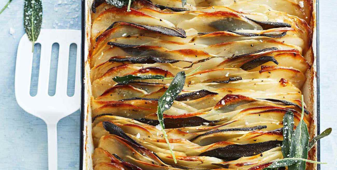 Crispy sage potatoes