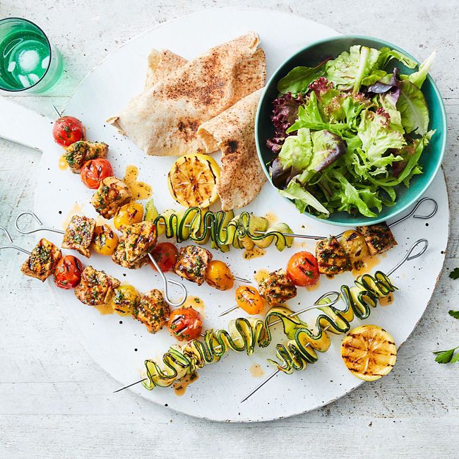 Healthier BBQ Chicken Skewers