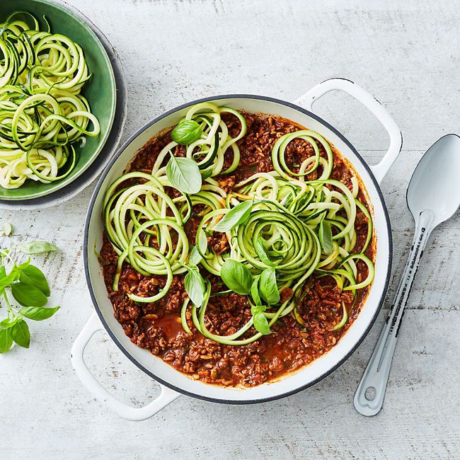 Healthier Twist Bolognese With Zoodles