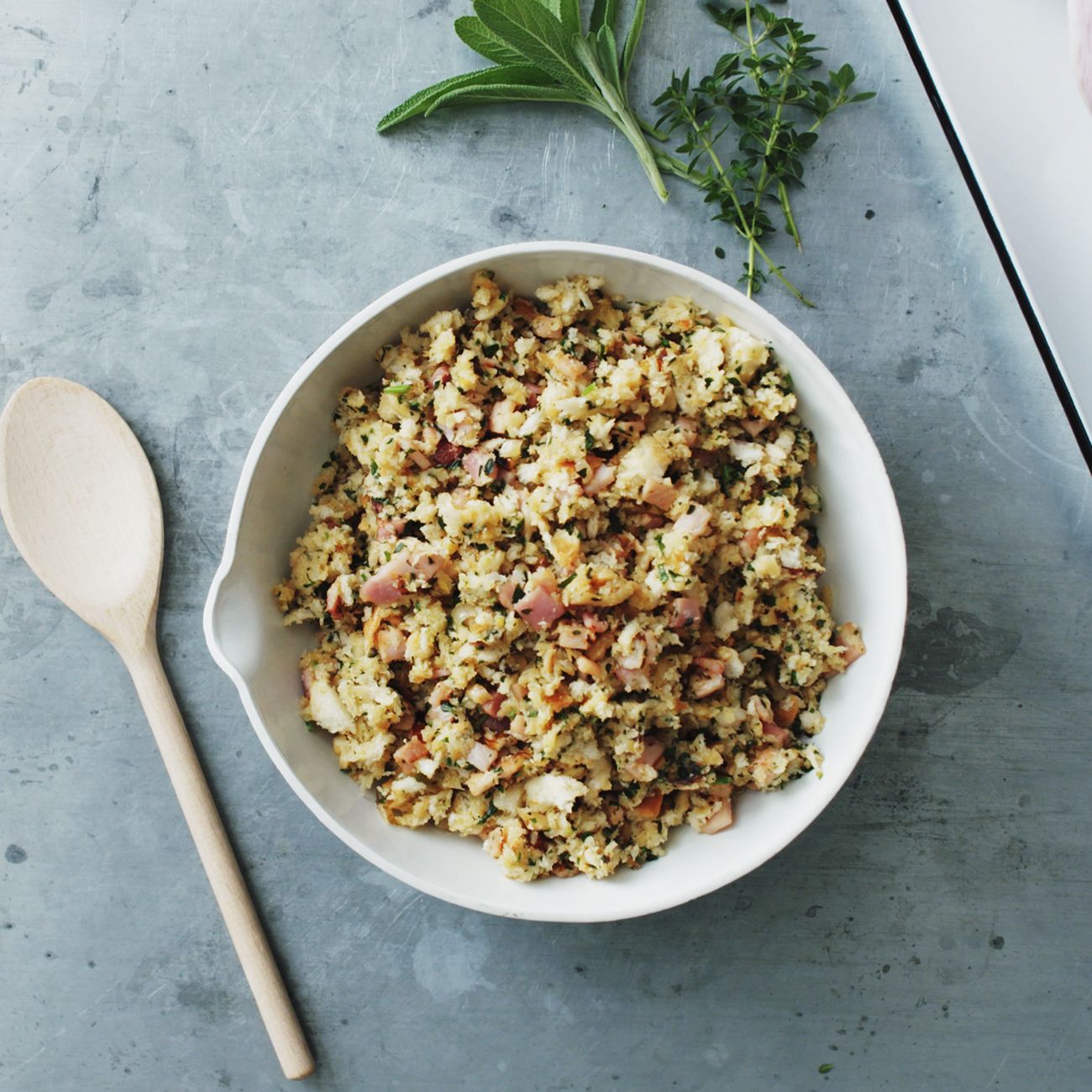 Mixed herb and bacon stuffing