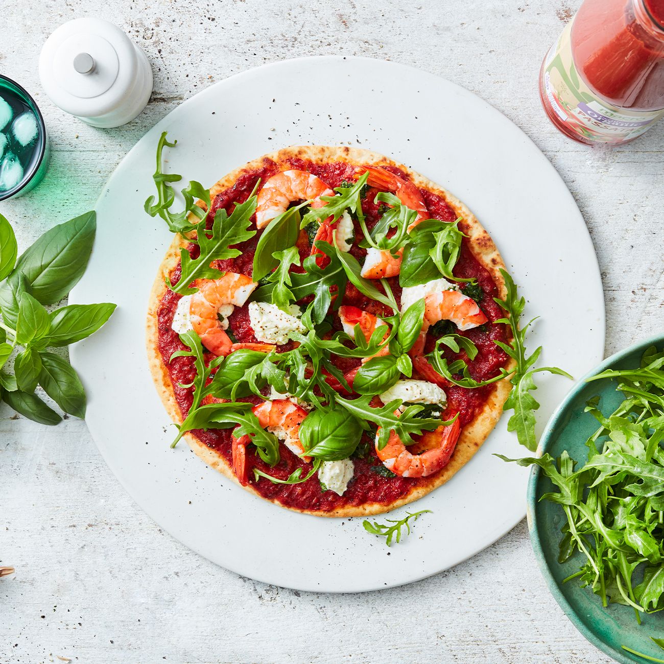 Prawn Pizzas With A Healthier Twist