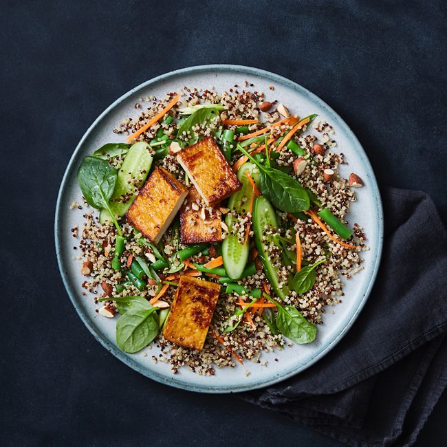 Satay Tofu Quinoa Salad