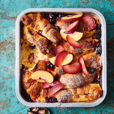 Sourdough Croissant French Toast Pudding