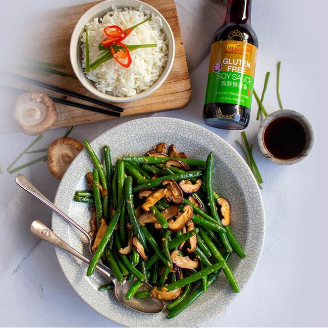 Vegetarian Mushroom & Green Bean Stir Fry