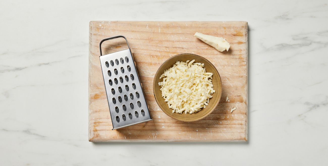 Grated parsnips