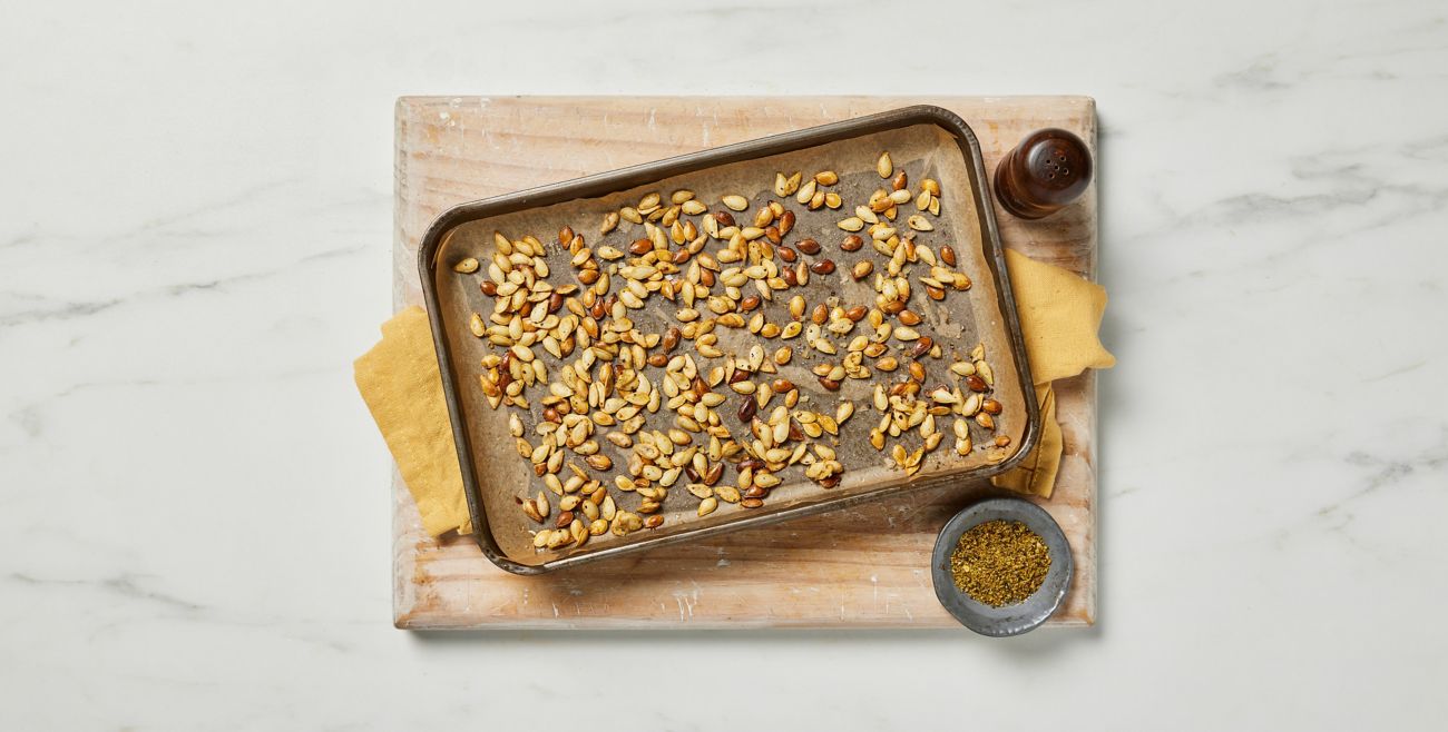 Bake pumpkin seeds