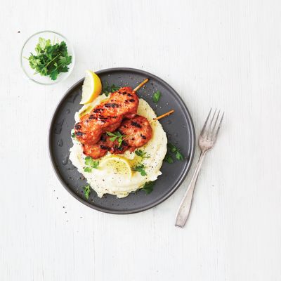 Quick Kebabs With Potato Mash