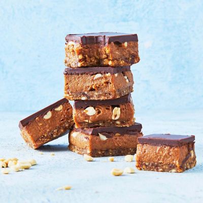 Raw Peanut & Date Caramel Slice