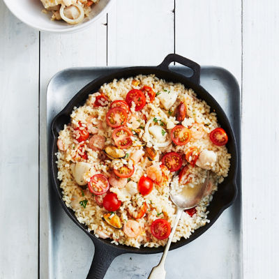 Simple Seafood & Tomato Rice