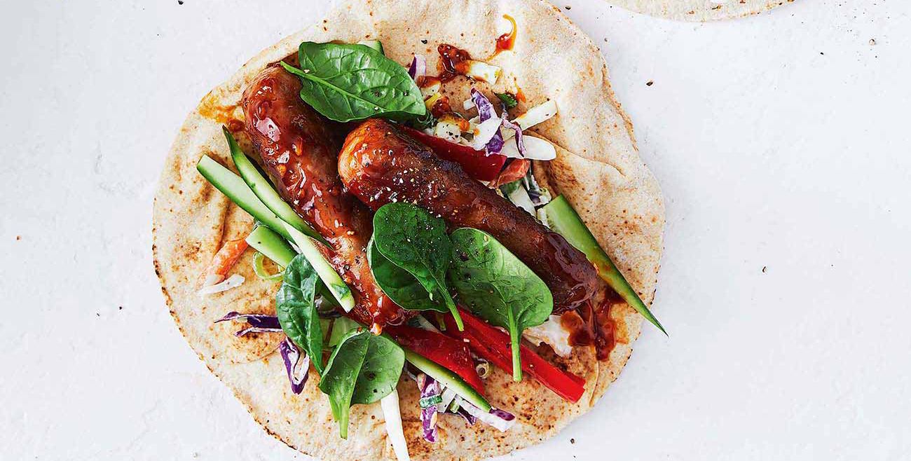 Sticky sausage wraps