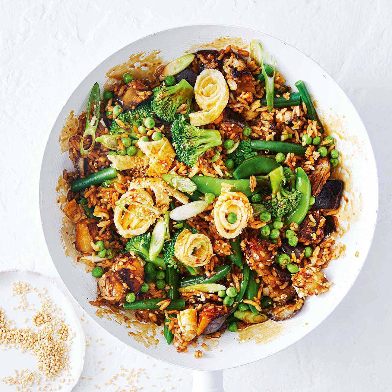 Teriyaki Eggplant Fried Rice