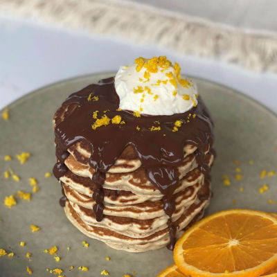 Orange, Chocolate And Ricotta Pancakes
