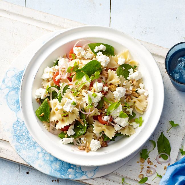 Spinach, Walnut And Fetta Pasta Salad