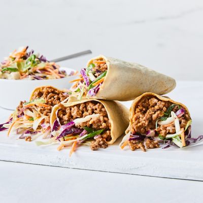 Beef & Coleslaw Tortilla Pockets