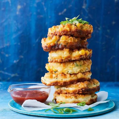 Corn & Haloumi Fritters
