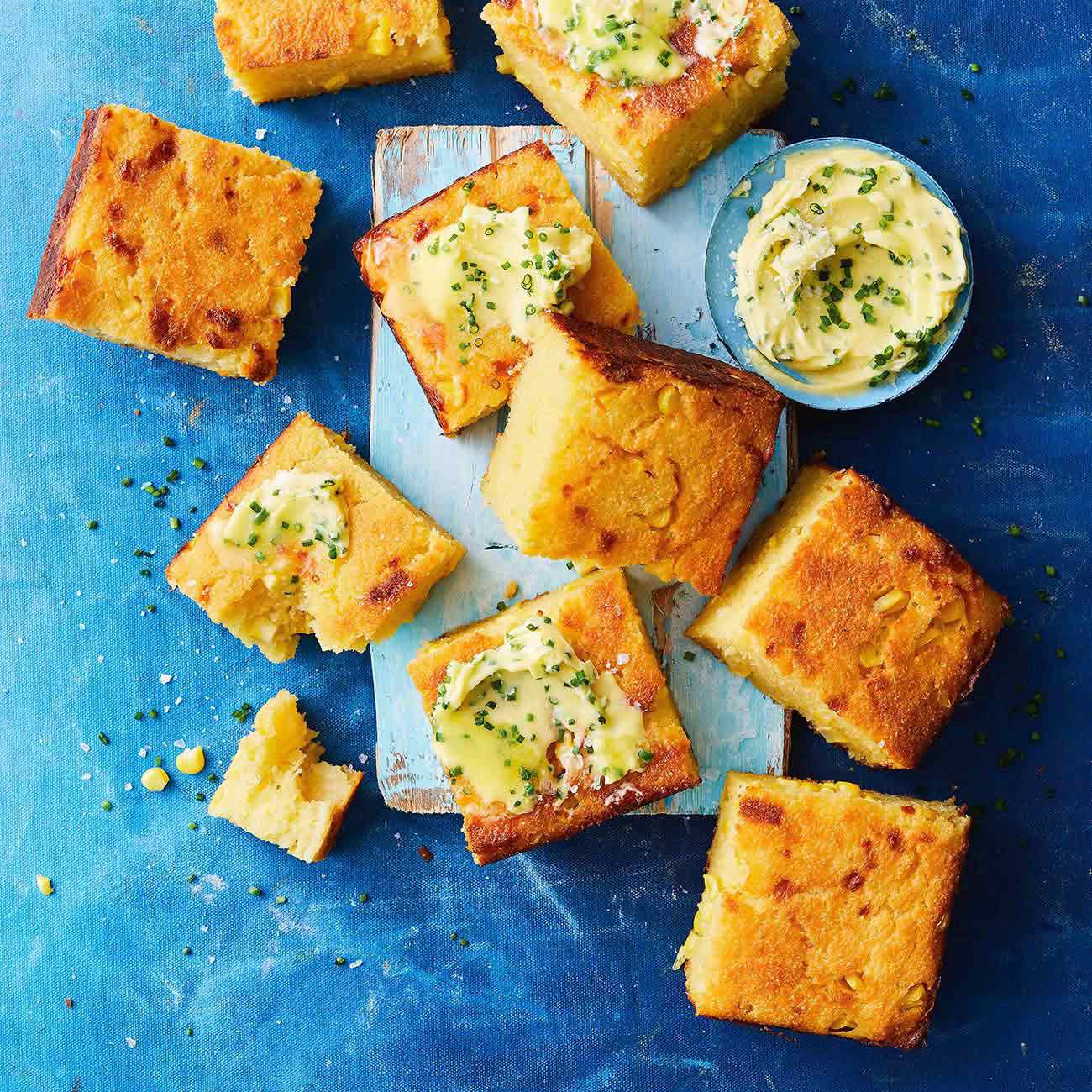 Cornbread With Chive Butter