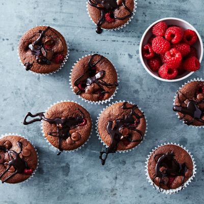 Gluten-Free Raspberry & Chocolate Muffins