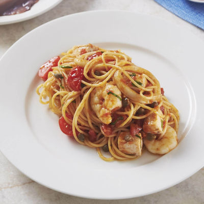 Barilla Gluten Free Spaghetti With Swordfish, Calamari & Prawns In Arrabbiata Sauce