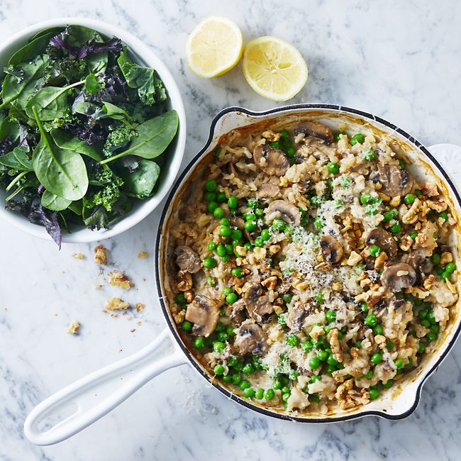 Healthier Baked Mushroom Risotto