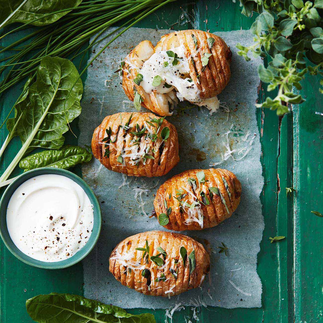 Herb Hasselback Potatoes