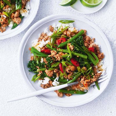 Kung Pao Turkey & Greens Stir-Fry