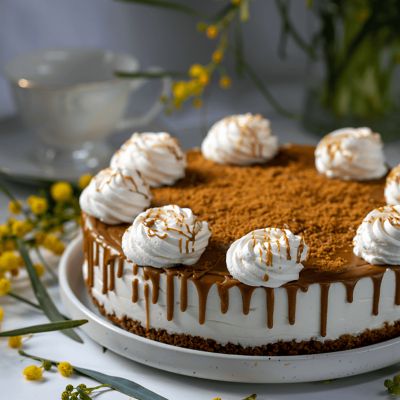 Lotus Biscoff no bake cheesecake 