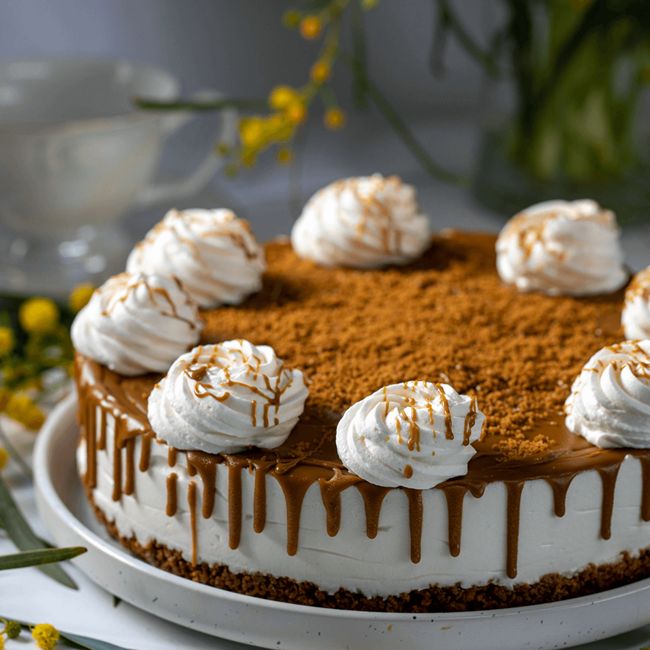 Lotus Biscoff No Bake Cheesecake