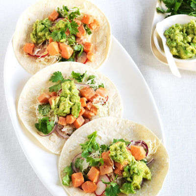 Ocean Trout Ceviche Tacos With Rough Guacamole