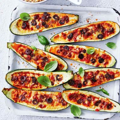 Stuffed Zucchini Pizza Boats