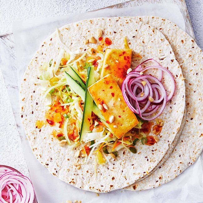 Vegan Sweet Chilli Tofu Wraps