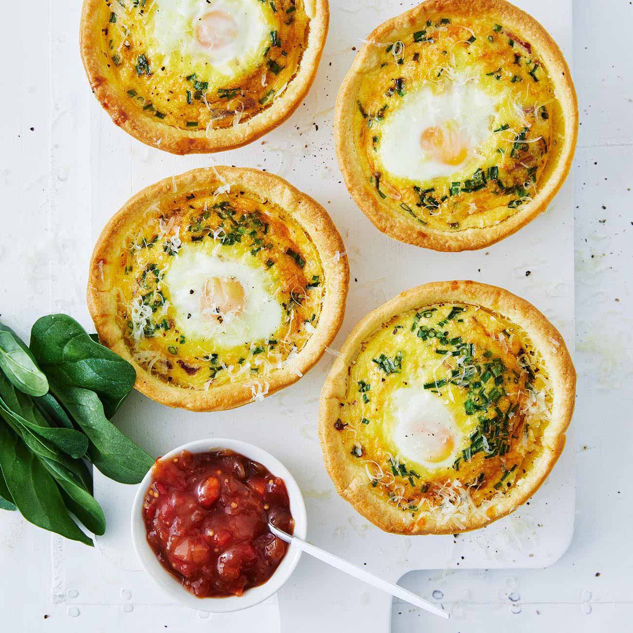 Bacon and egg pies