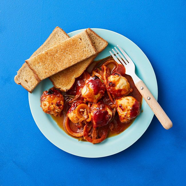 Baked Chicken & Cheese Meatballs 