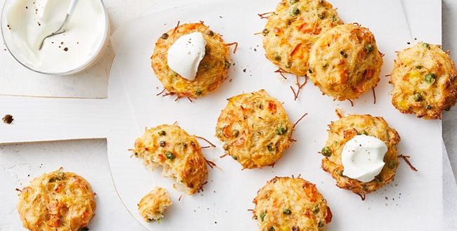 Baked Vegie and Noodle Fritters