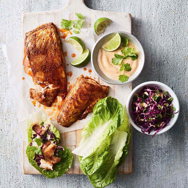 Cajun Fish & Lettuce Tacos